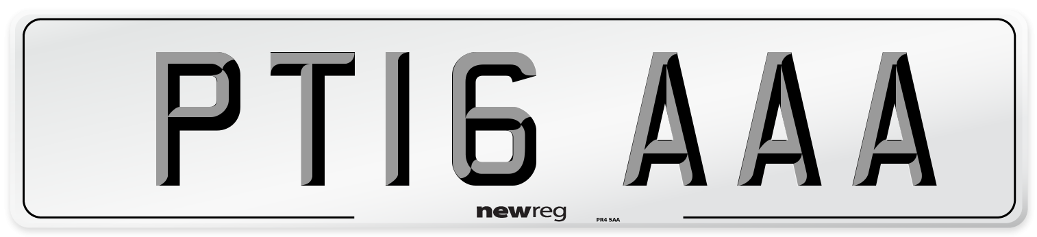 PT16 AAA Number Plate from New Reg